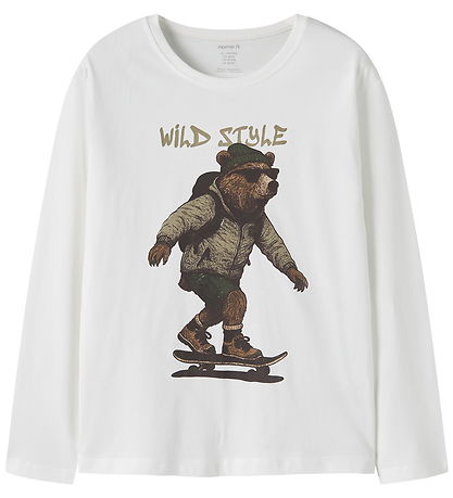 Name It Bluse - NkmVagno - Cloud Dancer/Wild Style