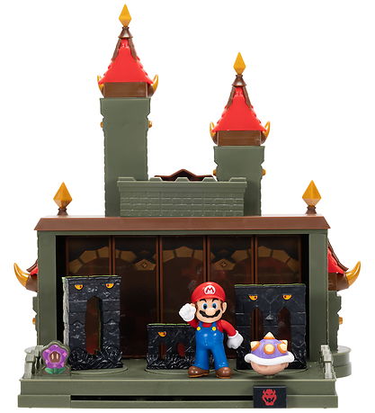 Super Mario Legesæt - 40 cm - Deluxe Wonder Bowser Jr. Castle Ba