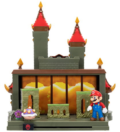 Super Mario Legesæt - 40 cm - Deluxe Wonder Bowser Jr. Castle Ba