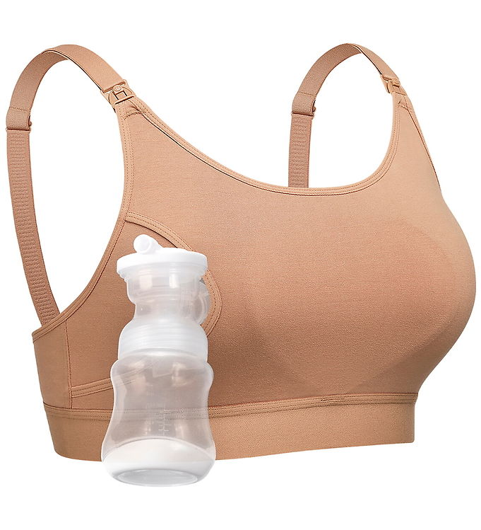 Momcozy Amme-BH til Håndfri Brystpumpe - XL - Natural
