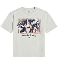 New Balance T-shirt - Ash Heather m. Print