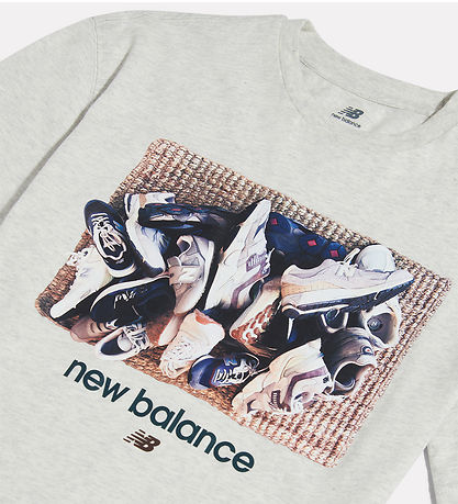 New Balance T-shirt - Ash Heather m. Print