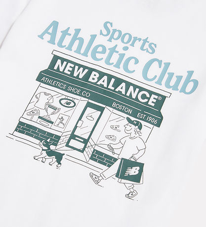 New Balance T-shirt - NB Bright White m. Print