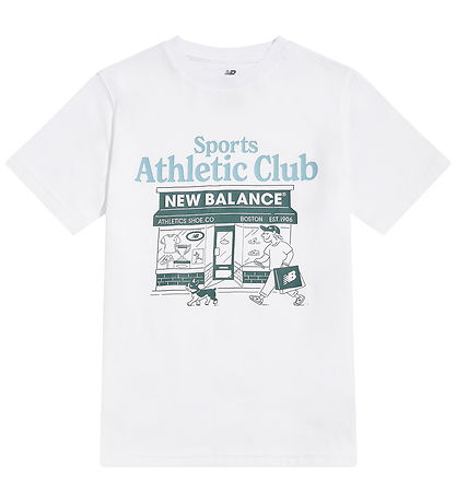New Balance T-shirt - NB Bright White m. Print