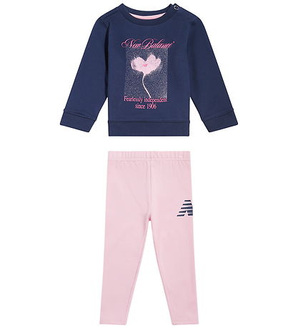 New Balance Sæt - Sweatshirt/Leggings - NB Navy