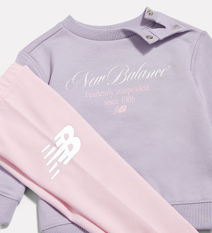 New Balance Sæt - Sweatshirt/Leggings - Smoked Violet