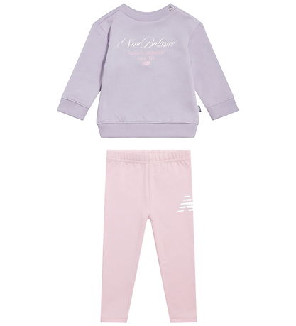 New Balance Sæt - Sweatshirt/Leggings - Smoked Violet