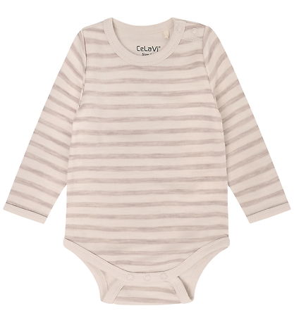 CeLaVi Body l/æ - Uld - YD Stripe  - Mocha Meringue
