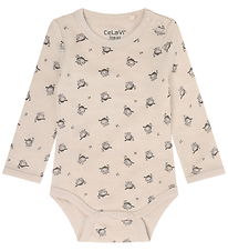 CeLaVi Body l/æ - Uld - AOP - Mocha Meringue