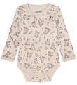 CeLaVi Bodysuit l/s - Wool - AOP - Grape Shake