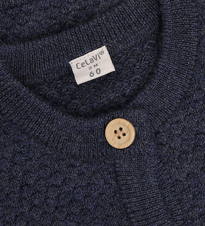 CeLaVi Cardigan - Uld - Ombre Blue Melange