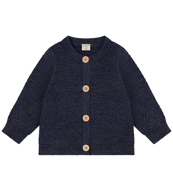 CeLaVi Cardigan - Uld - Ombre Blue Melange