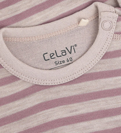 CeLaVi Body l/æ - Uld - YD Stripe - Grape Shake