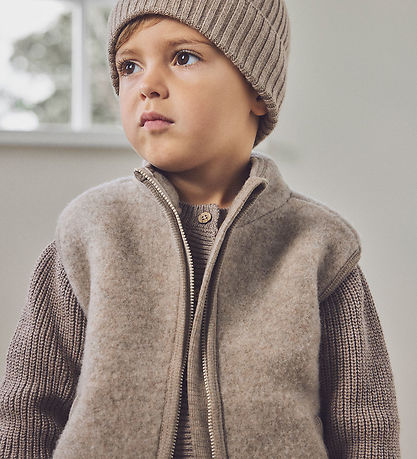 Huttelihut Cardigan - Strik/Hulmønster - Cinder Melange