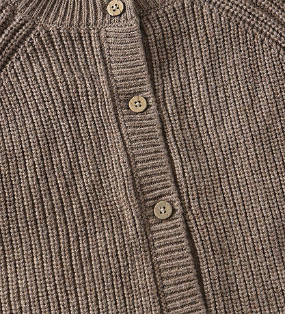 Huttelihut Cardigan - Strik/Rib - Cinder Melange