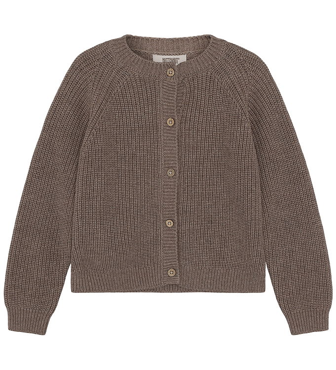 Huttelihut Cardigan - Strik/Rib - Cinder Melange