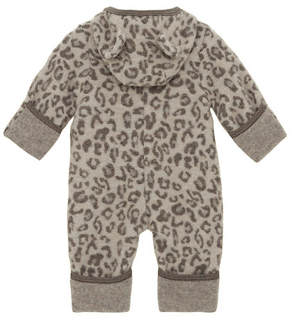 Huttelihut Køredragt - Uldfleece - Camel Melange m. Ører