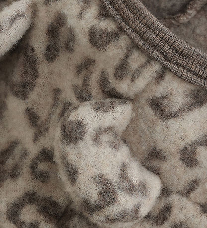 Huttelihut Køredragt - Uldfleece - Camel Melange m. Ører