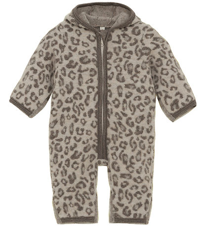 Huttelihut Køredragt - Uldfleece - Camel Melange m. Ører