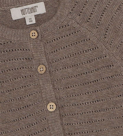 Huttelihut Cardigan - Strik/Hulmønster - Cinder Melange