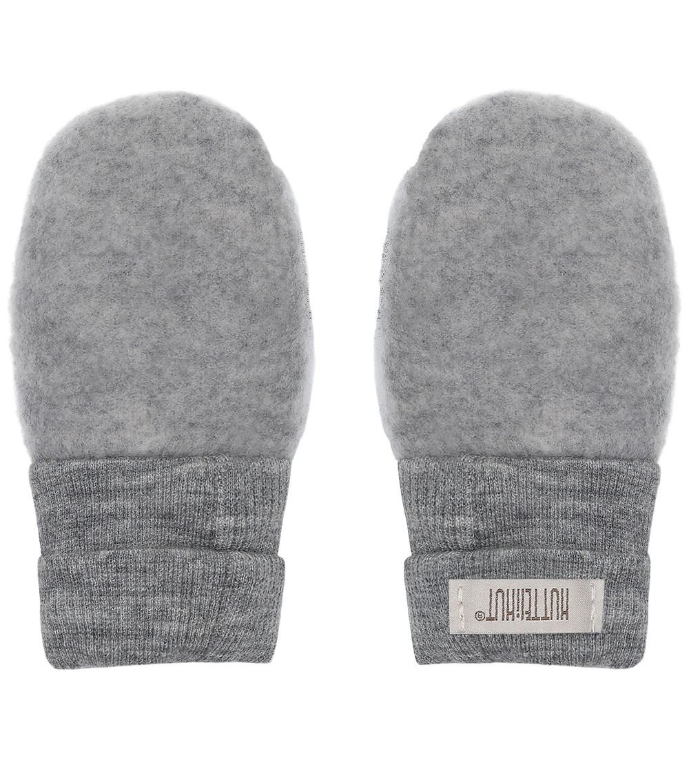 Huttelihut Fäustlinge - Wollvlies - Medium+ Grey Melange - Huttelihut - 86/92 - Handschuhe/Fäustlinge