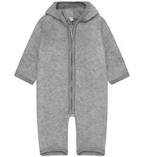 Huttelihut Køredragt - Uldfleece - Medium Grey Melange