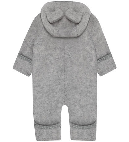 Huttelihut Køredragt - Uldfleece - Medium Grey Melange m. Ører