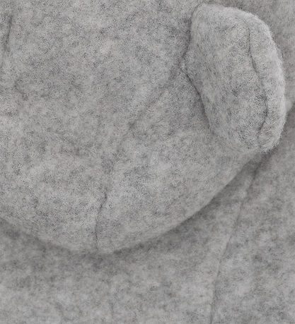 Huttelihut Køredragt - Uldfleece - Medium Grey Melange m. Ører