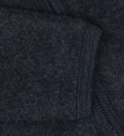 Huttelihut Cardigan - Uldfleece - Navy Melange m. Ører