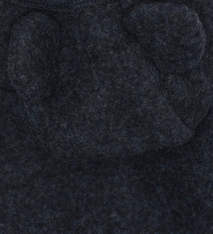 Huttelihut Cardigan - Uldfleece - Navy Melange m. Ører