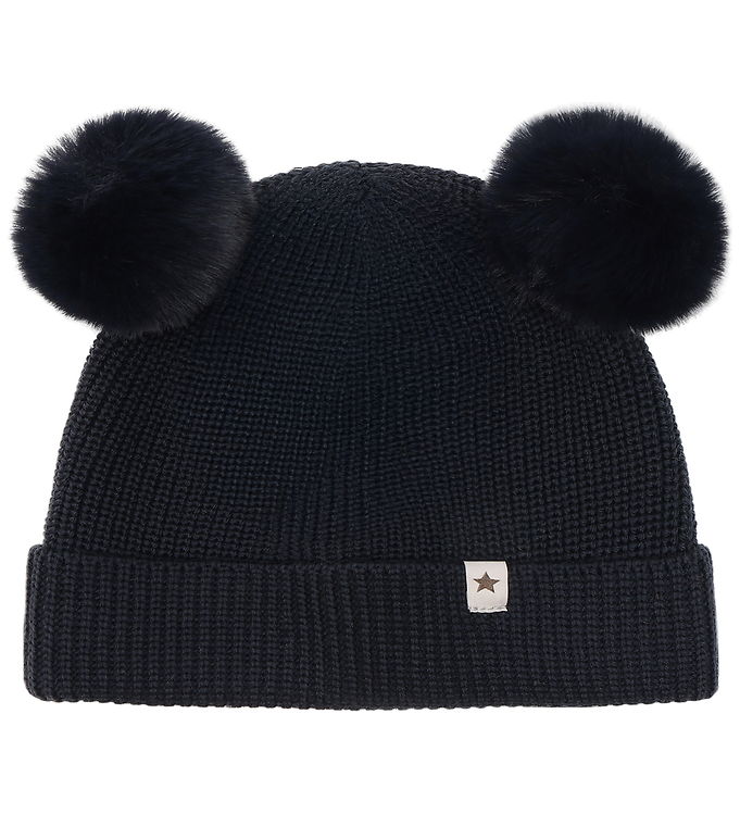 Huttelihut Hue - Uld - Dark Navy m. Kvaste
