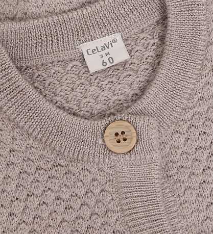 CeLaVi Cardigan - Uld - Mocha Meringue Melange