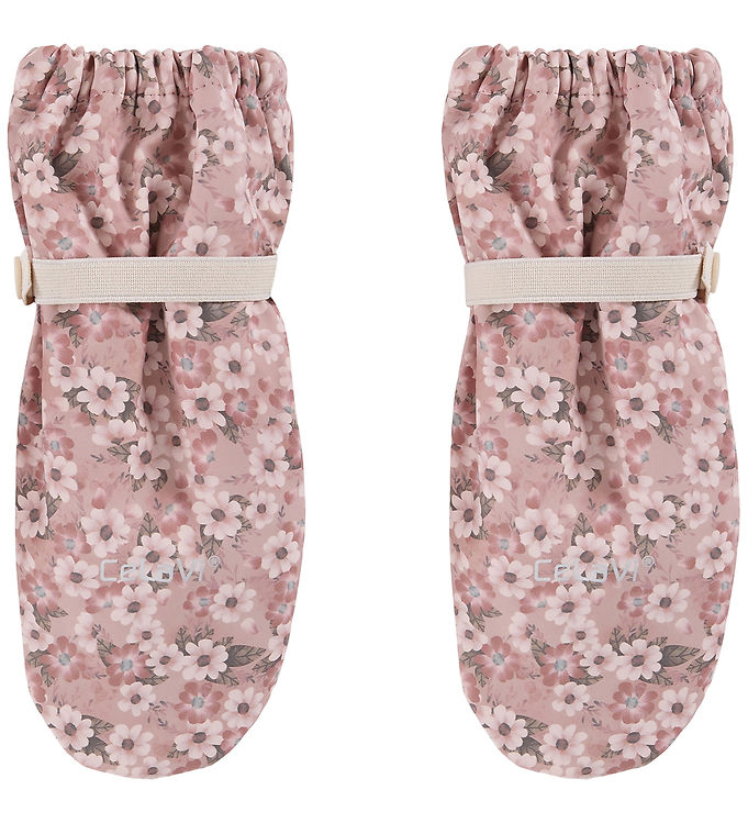 CeLaVi Luffer m. Fleece - PU - Shadow Gray m. Blomster