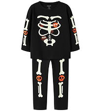 Name It Nattøj - 2-delt - NmnOwina - Black/Red Orange