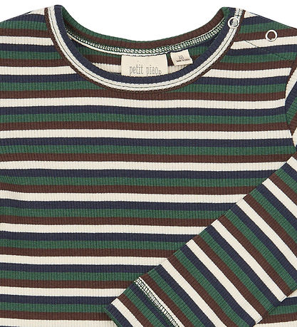 Petit Piao Bluse - PPSong - Trekking Green Multistriped