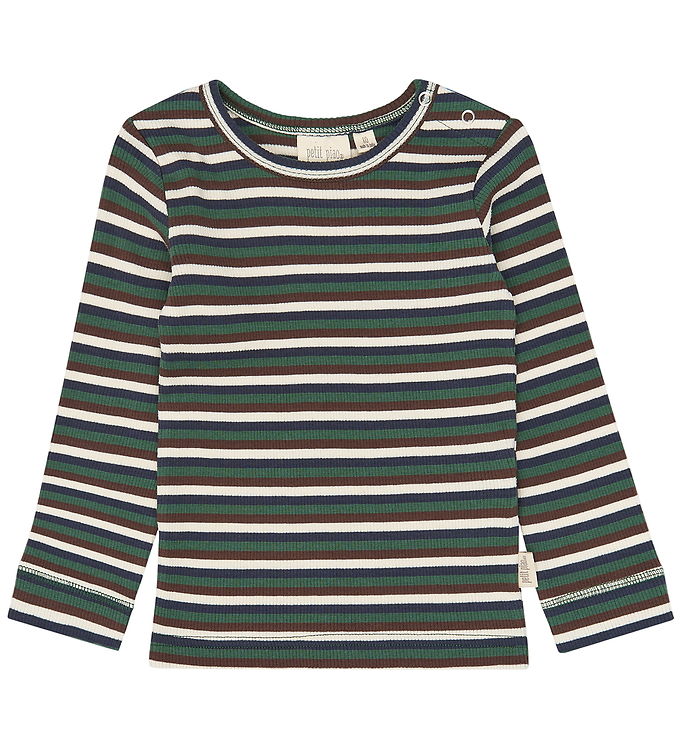 Petit Piao Bluse - PPSong - Trekking Green Multistriped