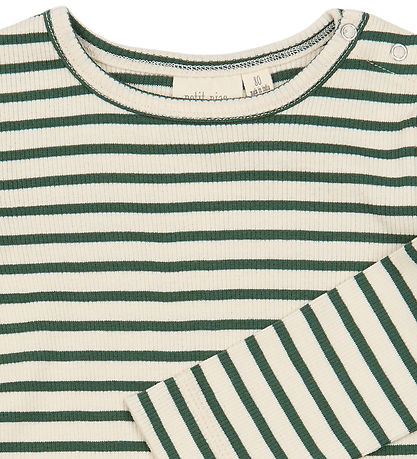 Petit Piao Bluse - PPSky - Trekking Green Striped