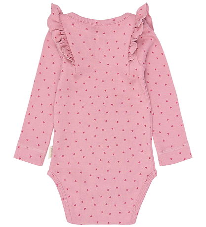 Petit Piao Body l/æ - PPSonja - Rose Elegance Heart AOP