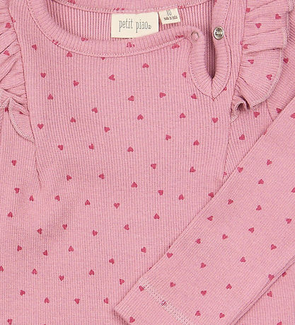 Petit Piao Body l/æ - PPSonja - Rose Elegance Heart AOP