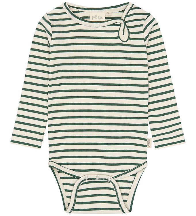 Petit Piao Body l/æ - PPSky - Trekking Green Striped
