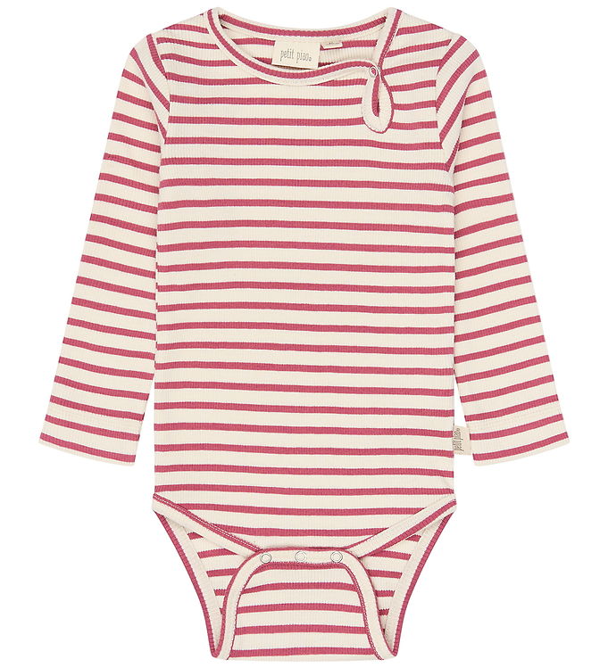 Petit Piao Body l/æ - PPSky - Mauvewood Striped