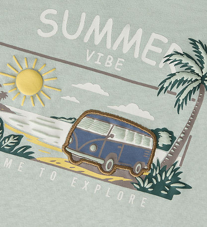 Name It T-shirt - NmmFinnur - Aqua Gray