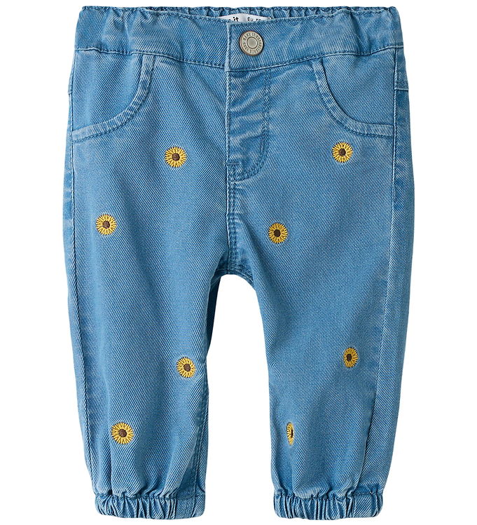 NAME IT Bløde Jeans Rose Shaped Medium Blue Denim Sunflower