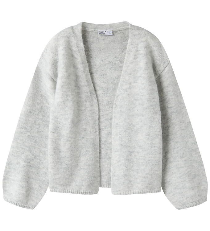 Name it Cardigan - Strik - NkfOlina - Light Grey Melange