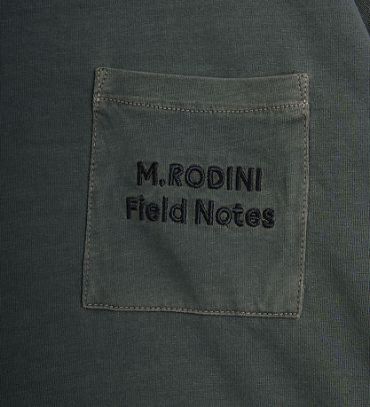 Mini Rodini Bluse - Field Notes - Grå/Hvid