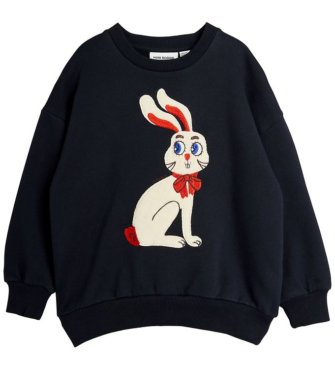 Mini Rodini Sweatshirt - Rabbit - Sort