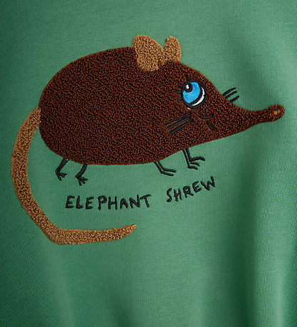 Mini Rodini Sweatshirt - Elephant Shrew - Grøn