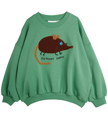 Mini Rodini Sweatshirt - Elephant Shrew - Grøn