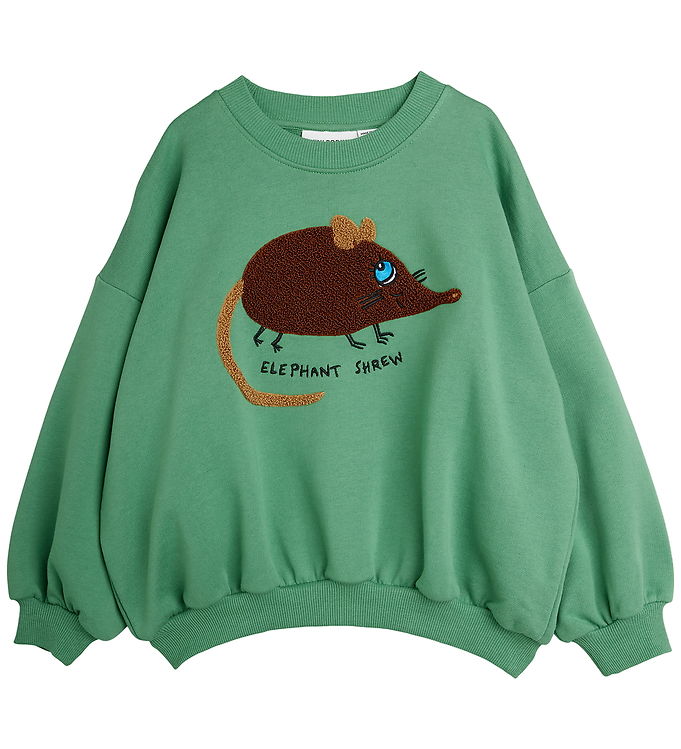 Mini Rodini Sweatshirt - Elephant Shrew - Grøn
