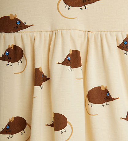 Mini Rodini Kjole - Elephant Shrew - Beige